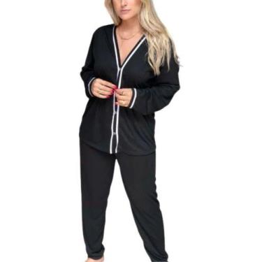 Imagem de Conjunto Pijama Feminino Confortável Longo - C58 - Fanáticos Por Cinta