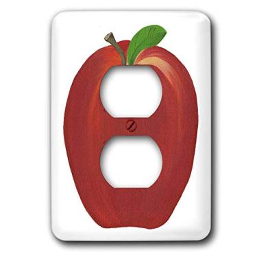 Imagem de 3dRose lsp_12683_6 Capa de tomada vermelha Apple 2