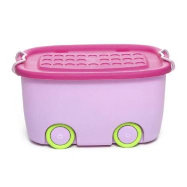 Imagem de Caixa Coleção Soft Neon Pequena Plástica com Alça e Tampa - Momis Peti