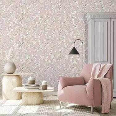 Imagem de Papel de Parede Lille Folhagem Prata 52509 - IMPORTADO