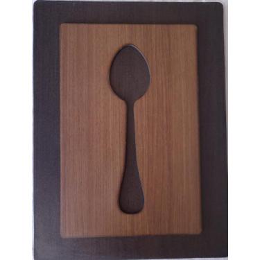 Imagem de Placa decorativa MDF 30x40 com detalhe de Colher - ECOMIXMOLDURAS