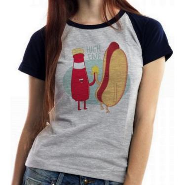 Imagem de Baby look blusa feminina ou Camiseta unissex Salsicha hot dog cachorro