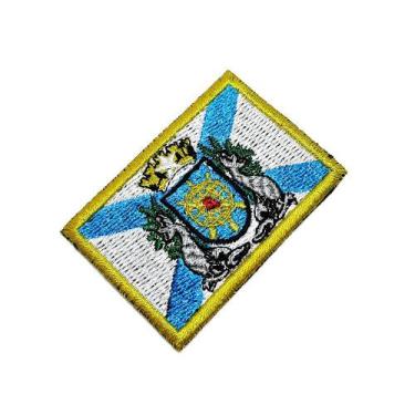Imagem de Bandeira Estado Guanabara Brasil Patch Bordada Termo Adesivo - BR44