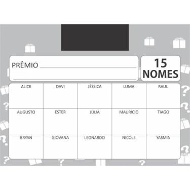 Imagem de Cartela de Rifa com 15 Nomes Pacote com 50 Cartelas - Tamoio