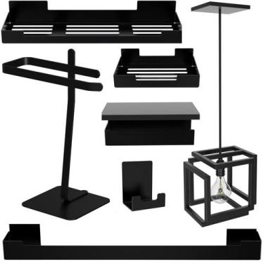 Imagem de Kit de Acessórios 6 pçs Adesivo Preto+ Pendente Infinity U.O - Unidas