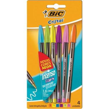 Imagem de Caneta Esferográfica Cristal Intenso Fashion 6 Cores - BIC