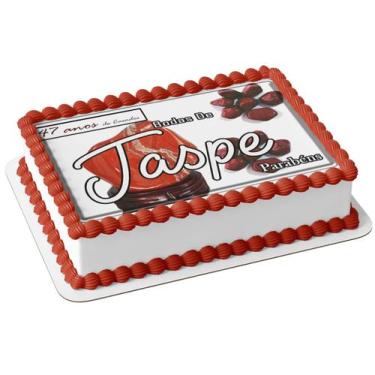 Imagem de Papel De Arroz P/ Bolo 47 Anos De Casados Bodas De Jaspe - Genérico