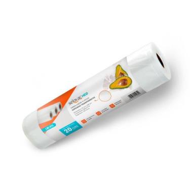Imagem de Rolo Gofrado Transparente para Vácuo 20cm x 5m Pacote - Selovac
