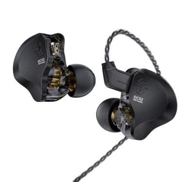 Imagem de Fones de ouvido intra-auriculares intra-auriculares CCZ DC02, circuito magnético duplo, fones de ouvido com fio, fone de ouvido Hifi profissional, fone de ouvido estéreo para jogos, IEM para jogos