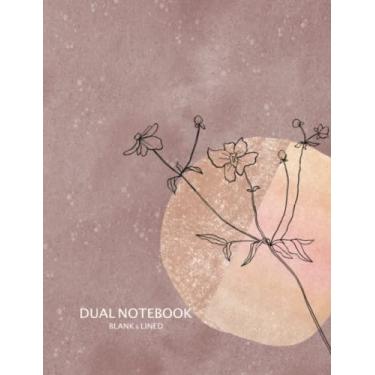 Imagem de Dual Notebook Blank & Lined: Writing Notes and Sketch in One Page, Work, Study, Artwork