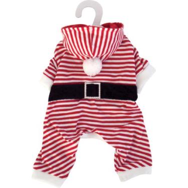 Imagem de Dogit Pijama médio listrado Papai Noel