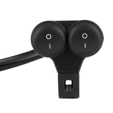 Imagem de Farol de Guidão de Motocicleta, Luzes de Neblina, Buzina, Botão de Controle Duplo, Interruptor 100% e para Modificação de Motocicleta (Tipo B)