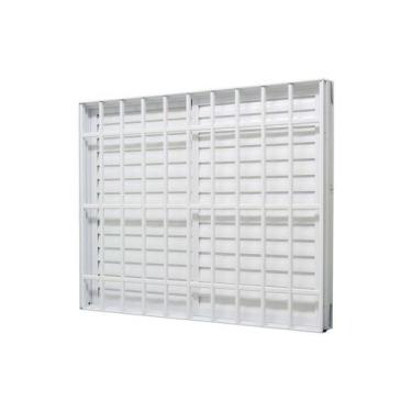 Imagem de Janela Veneziana em Alumínio Branco 3 Folhas Direita Caribe Max 100x10
