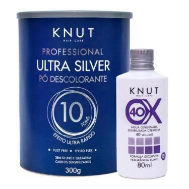 Imagem de Kit KNUT Pó Descolorante: Pó Descolorante KNUT Ultra Silver 300g + OX 