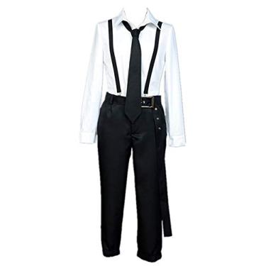 Imagem de Bungo Cachorros Vadios Cosplay Nakajima Atsushi Cosplay Fantasia Escolar Uniforme Escolar Fantasia de Halloween para Adulto Conjunto Completo, Tamanho:, Male XXL