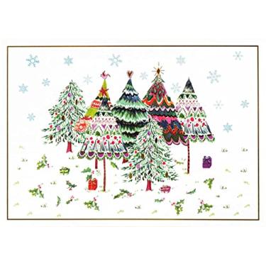 Imagem de Peter Pauper Press Merry Evergreens Deluxe Boxed Holiday Cards (20 cartões e 21 velopes)