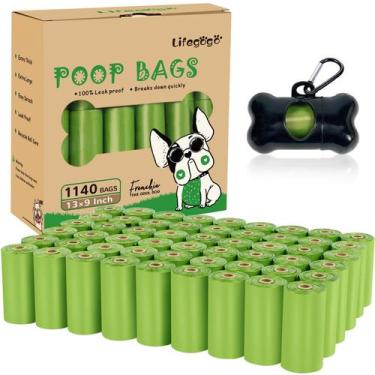 Imagem de Saco para Coleta de Fezes de Cachorro Lifegogo 1140 - 57 Rolos com Dis