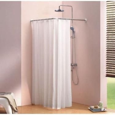 Imagem de Suporte aluminio para porta cortina de Box de banheiro.