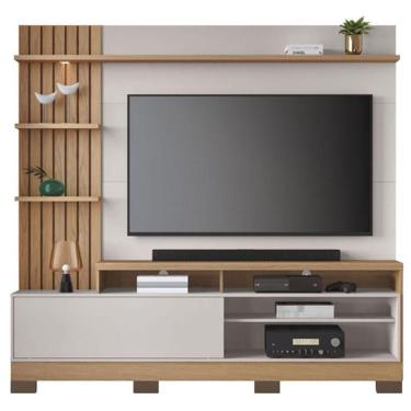 Imagem de Estante Home Theater Maceió Com Pés Freijó Off White - Colibri