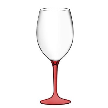 Imagem de Taça Transparente Acrílico Espumante Haste Colorida Boccati Cor: vermelho