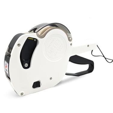 Imagem de Motex Pistola de marcação de data MX-5500 nova versão 1 linha 8 dígitos – 1.000 etiquetas adesivas brancas pré-carregadas e tinta pré-carregada com 1 refil de tinta - para mercearia, loja de varejo