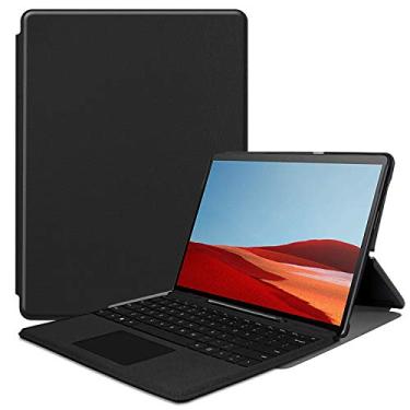 Imagem de Capa para Microsoft Surface Pro X da Gylint, capa inteligente com suporte triplo, fina, leve, para nova versão Surface Pro X 2019 (compatível com teclado/suporte), Preto