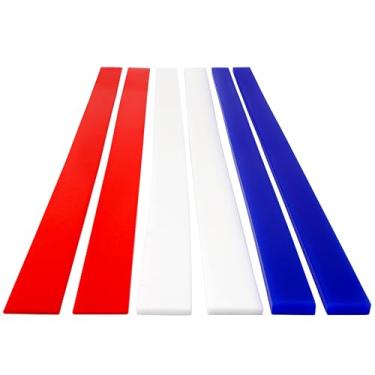 Imagem de Conjunto de 6 tiras de massa medidoras de 45,7 cm de comprimento - 100% silicone, palitos perfeitos, guias de rolo de massa, régua de pastelaria, 3 tamanhos