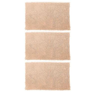 Imagem de Kit 3 Tapetes para Banheiro Bolinha Antiderrapante 38x58cm Microfibra 