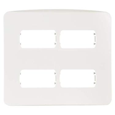 Imagem de Placa 4X4 4 Postos Com Suporte Branca Miluz S3B27540, Schneider Electric