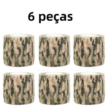 Imagem de Bandagem Elástica Autoadesiva Camuflada (4,5m) - Kit com 1, 3 ou 6 Peç