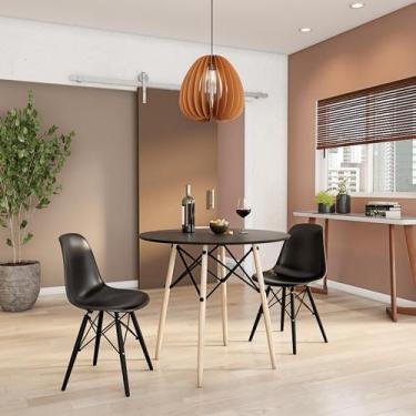 Imagem de Mesa de Jantar Redonda Nassau Preto 90 cm - Mobly