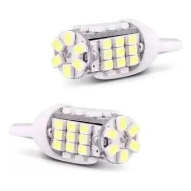 Imagem de Par Lâmpada Pingo Esmagada Grande C/ 42 Led Smd 24v Branco - JCS Acess