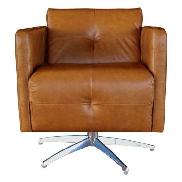 Imagem de Poltrona Giratória Astana Couro Marrom