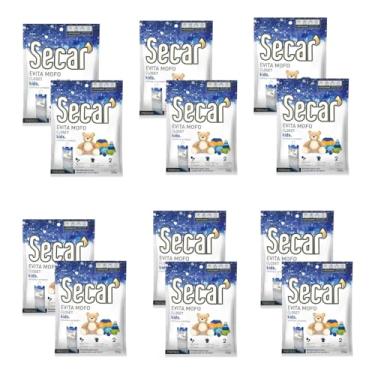 Imagem de Kit Com 12 Desumidificador Secar Closet Lavanda Kids Sem Perfume 250g Antimofo Com Aroma Suave Para Armários Roupas Ambientes Fechados (12, Kids)