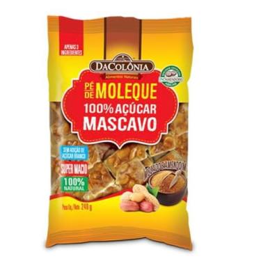 Imagem de Pé de Moleque 100% Açúcar Mascavo DaColônia 240g