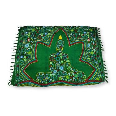 Imagem de Canga Saída de Praia Tecido Viscose Estampa Chakras - Sarat Moda India