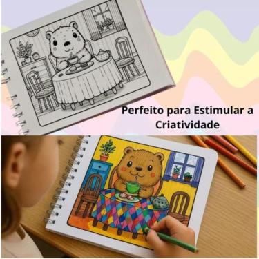 Imagem de Livro De Colorir Capivara Bobbie Goods 50Fls Capa Dura - Magalu - Matr