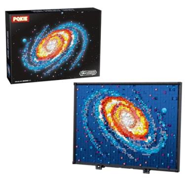 Imagem de PQKIE The Milky Way Galaxy Micro Mini Building Set for Adults, 2438Pcs 3D Wall Art Building Toy for Home Office Decor, DIY Space Decor Kits with Display Stand,Creative Birthday Gift Toy for Kids Teens