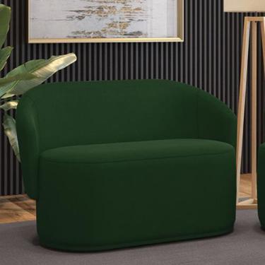 Imagem de Sofá 2 Lugares Namoradeira Orgânica para Sala Malu Suede M11 - D'Rossi