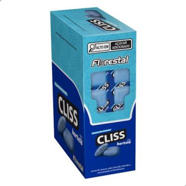 Imagem de Chiclete Cliss Cartela sabor Hortelã Florestal Caixa com 12 Cartelas 2