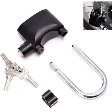 Imagem de Cadeado Com Alarme Grande Sirene Trava Anti Furto Segurança 110db Som Alto