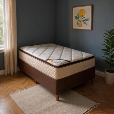 Imagem de Colchão Solteiro Fiori Molas Ensacadas + Base 088x188x67