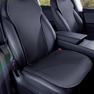 Imagem de TOPABYTE Conjunto completo de capa de assento de carro para Tesla Model Y Juniper 2025 2020-2024 capa de almofada de assento interior protetor de assento para acessórios da série de lançamento modelo