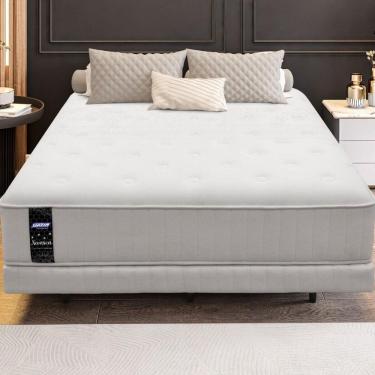 Imagem de Cama Box Conjugado Queen com Colchão (158x64x198) Nevasca Gazin CR35296