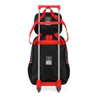 Imagem de Mochila Infantil de Rodas Hot Weels Preta 41x30x14 cm - Luxcel