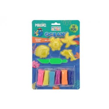 Imagem de Molde e brinque 11 peças - formas - oceano - Magic Kids