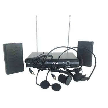 Imagem de Microfone Duplo Facial Sem Fio Uhf Wireless Le-910