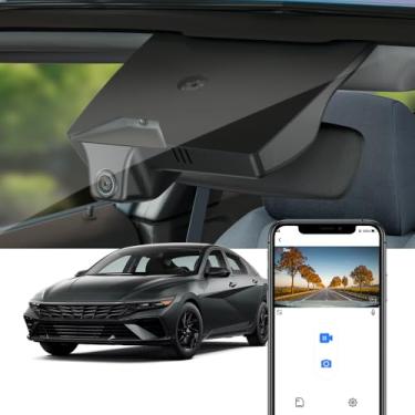 Imagem de Fitcamx 4K Dash Cam Adequada para Hyundai Elantra 2021-2025 (Part No#AA000) SE SEL Limited N Line Blue Manual, OEM Estilo, 2160P UHD Vídeo, WiFi&APP, Loop Gravação, G-Sensor, Plug & Play, 64GB Cartão