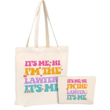 Imagem de jeilink Dancer Teacher Gymnast Lawyer Makeup Cosmetic Bag Canvas Tote Bag Gift for Friend Women Christmas, Advogado 0932, 9.8*6.9 inches