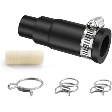 Imagem de Kit adaptador de mangueira de drenagem para lava-louças DWC-00 - Compatível com trituradores de lixo Insinkerator, inclui 1 conector de entrada, 1 braçadeira de mangueira e 3 braçadeiras de mola